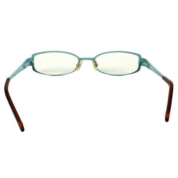 Liz Claiborne Eyeglass Glasses Frames L321 Brown Blue Metal Rectangle 51 18 130 - Picture 4 of 9